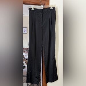 Wayf Black Wide-Leg Dress Pants